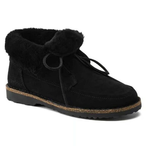 NWOT Birkenstock Black Bakki Boots with Shirling Inner - Picture 3 of 9